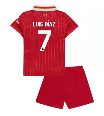 Liverpool Luis Diaz #7 Replica Home Stadium Kit for Kids 2024-25 Short Sleeve (+ pants)